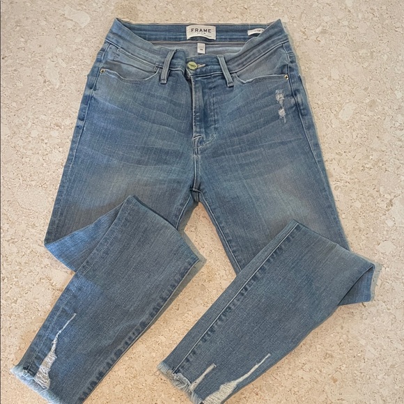 Frame Denim Denim - Frame Denim Women's Light Blue Skinny Jeans